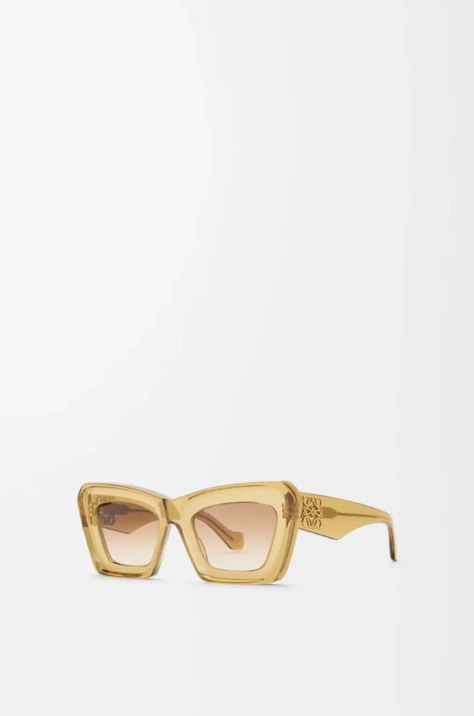 Beveled Cateye sunglasses Transparent Olive Beveled Cateye sunglasses Transparent Olive