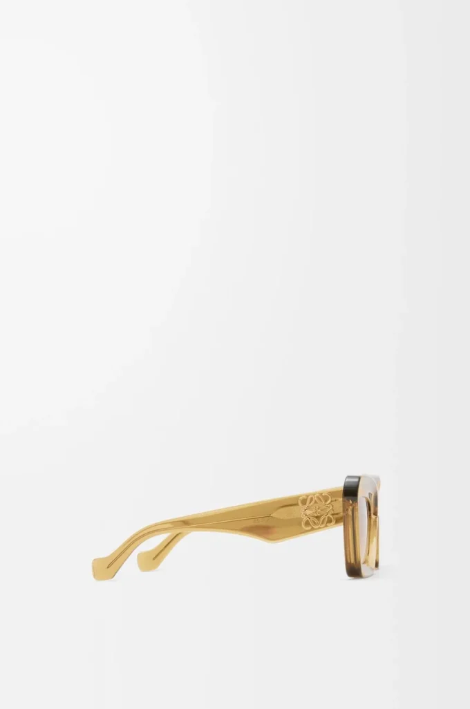 Beveled Cateye sunglasses Transparent Olive Beveled Cateye sunglasses Transparent Olive