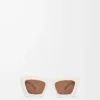 Beveled Cateye sunglasses White/Ivory