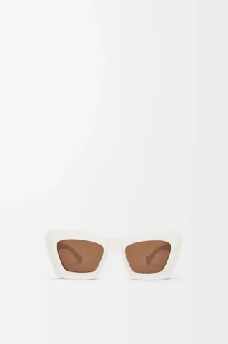 Beveled Cateye sunglasses White/Ivory