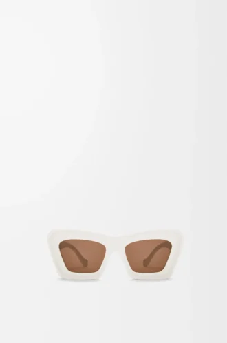 Beveled Cateye sunglasses White/Ivory