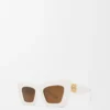 Beveled Cateye sunglasses White/Ivory