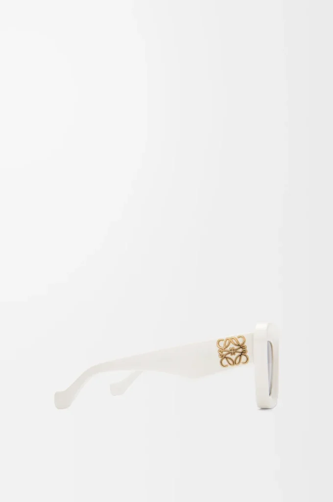 Beveled Cateye sunglasses White/Ivory
