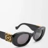 Beveled Oval Maxi Anagram sunglasses Black Beveled Oval Maxi Anagram sunglasses Black