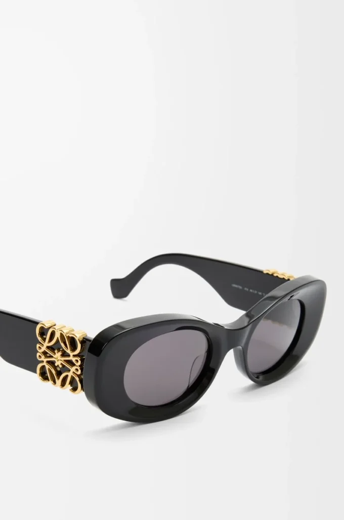 Beveled Oval Maxi Anagram sunglasses Black Beveled Oval Maxi Anagram sunglasses Black