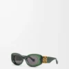 Beveled Oval Maxi Anagram sunglasses Dark Green Beveled Oval Maxi Anagram sunglasses Dark Green