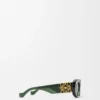 Beveled Oval Maxi Anagram sunglasses Dark Green Beveled Oval Maxi Anagram sunglasses Dark Green