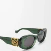Beveled Oval Maxi Anagram sunglasses Dark Green Beveled Oval Maxi Anagram sunglasses Dark Green