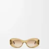 Beveled Oval Maxi Anagram sunglasses Transparent Olive Beveled Oval Maxi Anagram sunglasses Transparent Olive