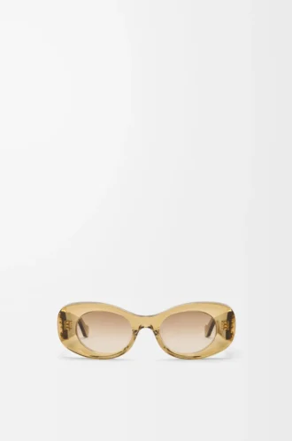 Beveled Oval Maxi Anagram sunglasses Transparent Olive
