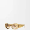 Beveled Oval Maxi Anagram sunglasses Transparent Olive Beveled Oval Maxi Anagram sunglasses Transparent Olive