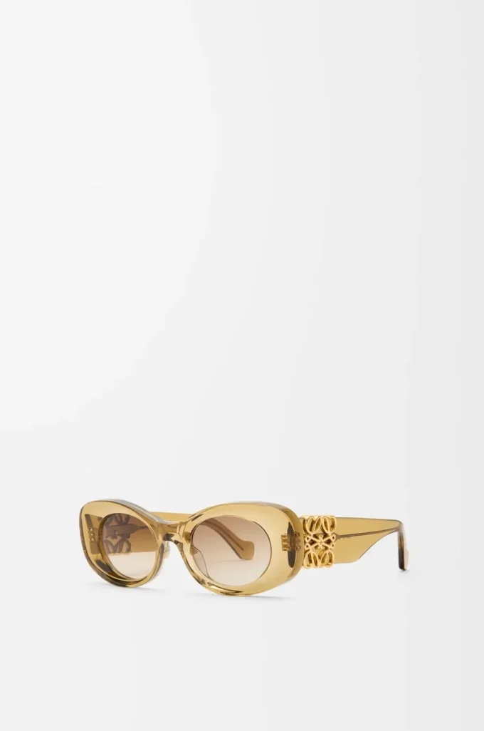Beveled Oval Maxi Anagram sunglasses Transparent Olive Beveled Oval Maxi Anagram sunglasses Transparent Olive