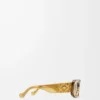 Beveled Oval Maxi Anagram sunglasses Transparent Olive Beveled Oval Maxi Anagram sunglasses Transparent Olive
