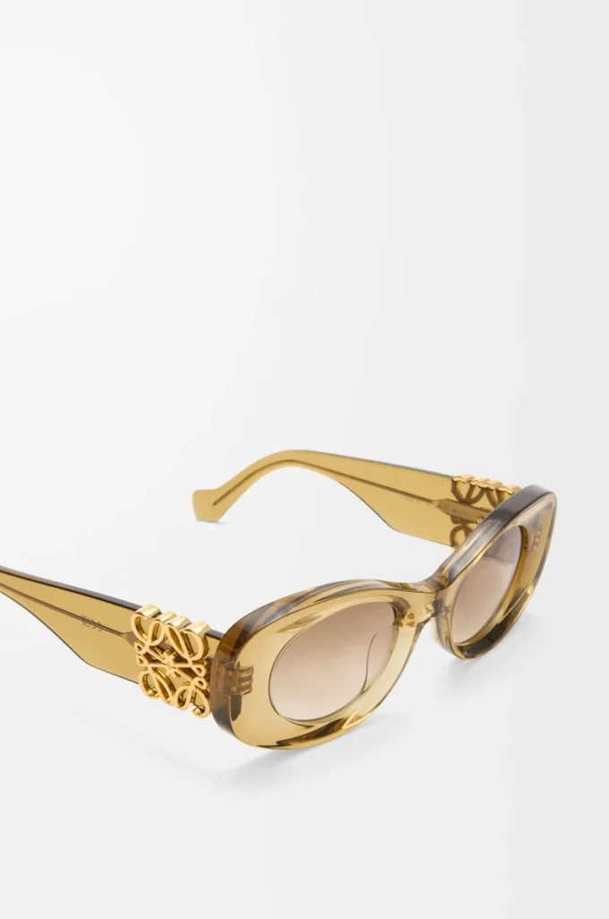 Beveled Oval Maxi Anagram sunglasses Transparent Olive Beveled Oval Maxi Anagram sunglasses Transparent Olive