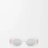 Beveled Oval Maxi Anagram sunglasses White Beveled Oval Maxi Anagram sunglasses White