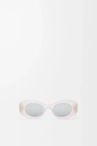 Beveled Oval Maxi Anagram sunglasses White