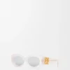 Beveled Oval Maxi Anagram sunglasses White Beveled Oval Maxi Anagram sunglasses White