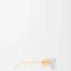 Beveled Oval Maxi Anagram sunglasses White Beveled Oval Maxi Anagram sunglasses White