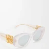 Beveled Oval Maxi Anagram sunglasses White Beveled Oval Maxi Anagram sunglasses White