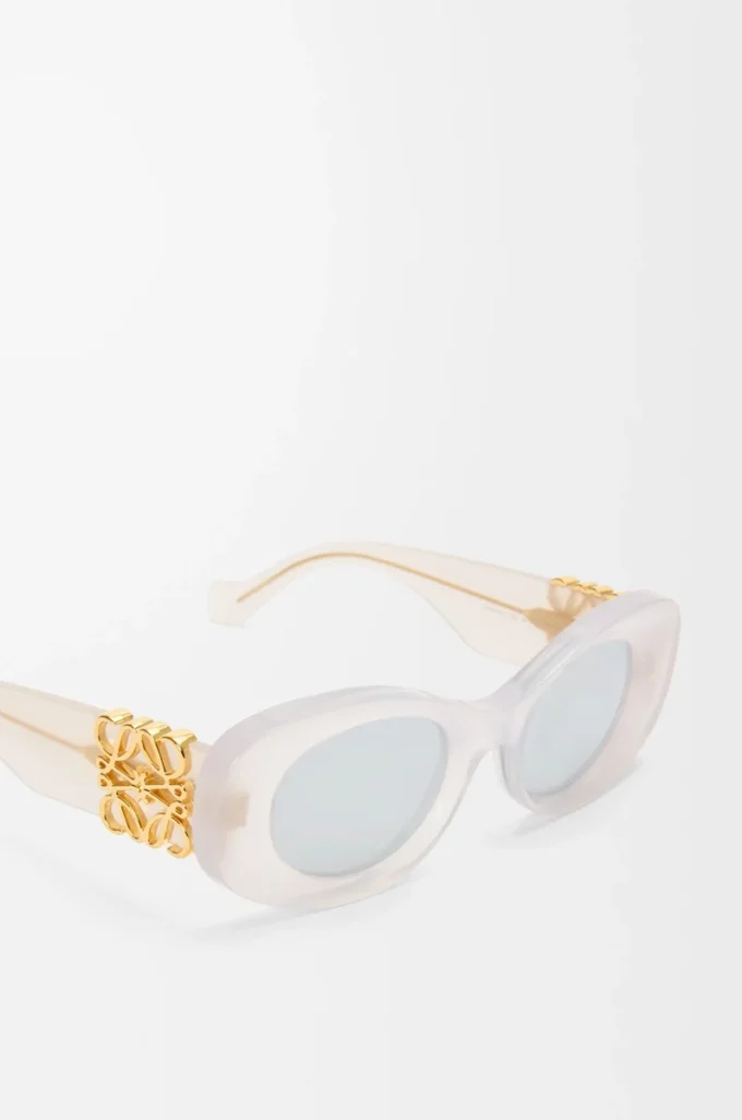 Beveled Oval Maxi Anagram sunglasses White Beveled Oval Maxi Anagram sunglasses White