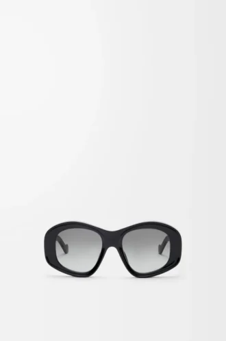 Beveled Pentagon sunglasses Black