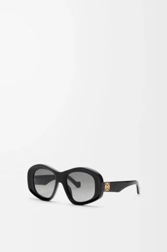 Beveled Pentagon sunglasses Black