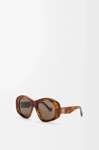 Beveled Pentagon sunglasses Havana