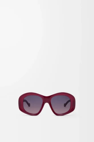 Beveled Pentagon sunglasses Milky Burgundy
