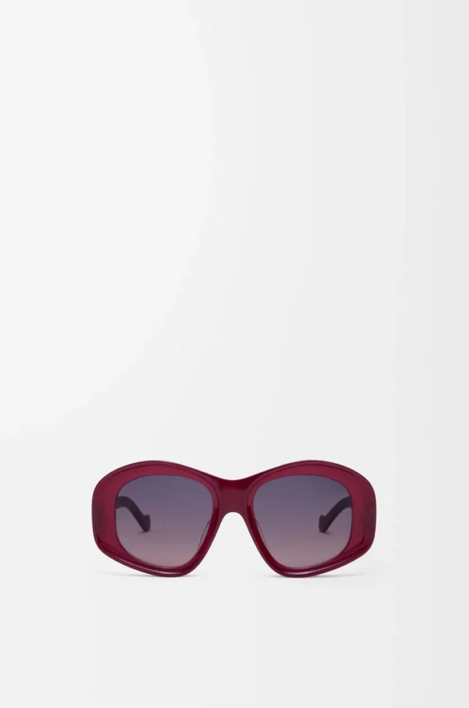 Beveled Pentagon sunglasses Milky Burgundy