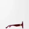 Beveled Pentagon sunglasses Milky Burgundy