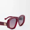 Beveled Pentagon sunglasses Milky Burgundy