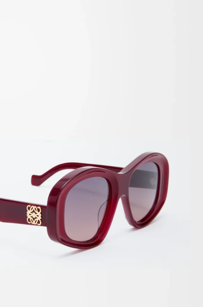 Beveled Pentagon sunglasses Milky Burgundy
