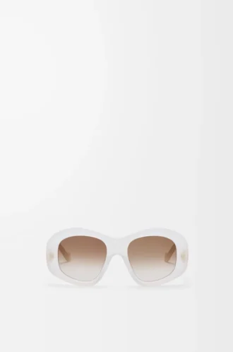 Beveled Pentagon sunglasses Milky Ivory
