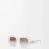 Beveled Pentagon sunglasses Milky Ivory Beveled Pentagon sunglasses Milky Ivory