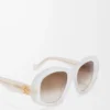 Beveled Pentagon sunglasses Milky Ivory Beveled Pentagon sunglasses Milky Ivory