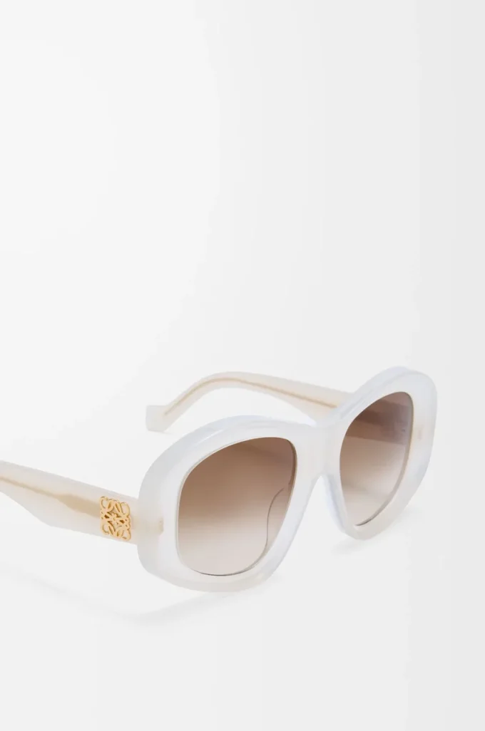 Beveled Pentagon sunglasses Milky Ivory Beveled Pentagon sunglasses Milky Ivory