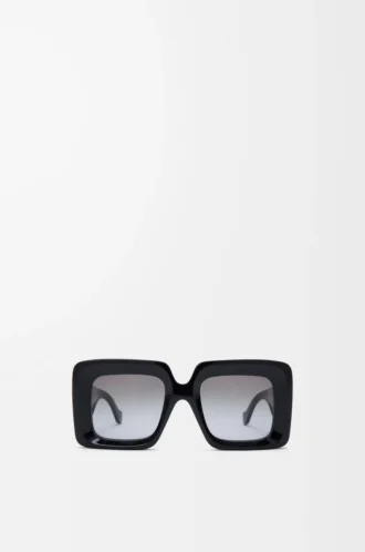 Beveled Square Maxi Anagram sunglasses Black