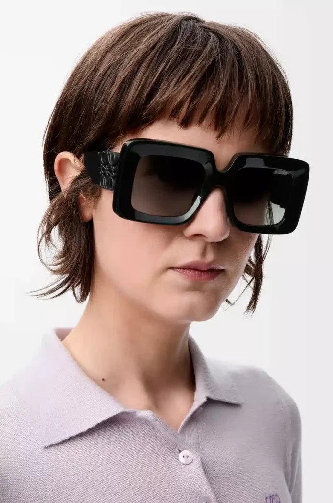 Beveled Square Maxi Anagram sunglasses Black Beveled Square Maxi Anagram sunglasses Black