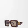 Beveled Square Maxi Anagram sunglasses Havana Beveled Square Maxi Anagram sunglasses Havana