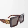 Beveled Square Maxi Anagram sunglasses Havana Beveled Square Maxi Anagram sunglasses Havana