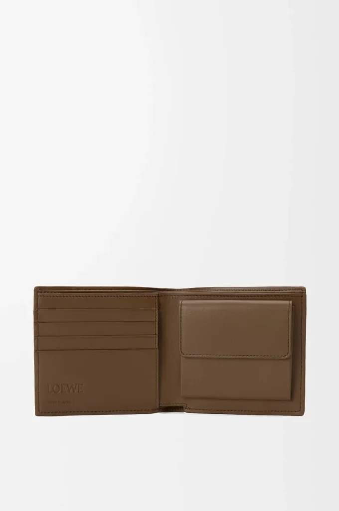 Bifold coin wallet in deerskin Tundra Bifold coin wallet in deerskin Tundra
