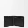 Bifold coin wallet in satin calfskin Black Bifold coin wallet in satin calfskin Black
