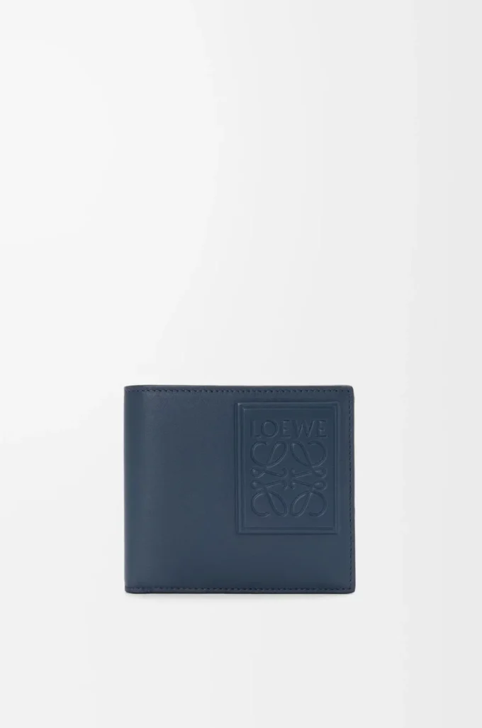 Bifold coin wallet in satin calfskin Indigo Dye Bifold coin wallet in satin calfskin Indigo Dye