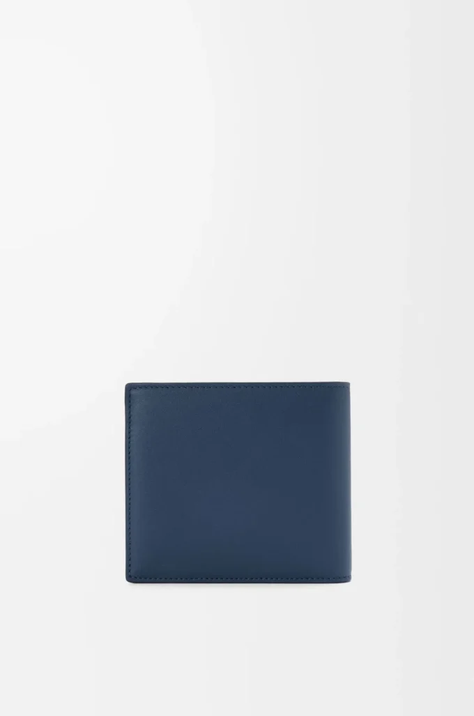 Bifold coin wallet in satin calfskin Indigo Dye Bifold coin wallet in satin calfskin Indigo Dye