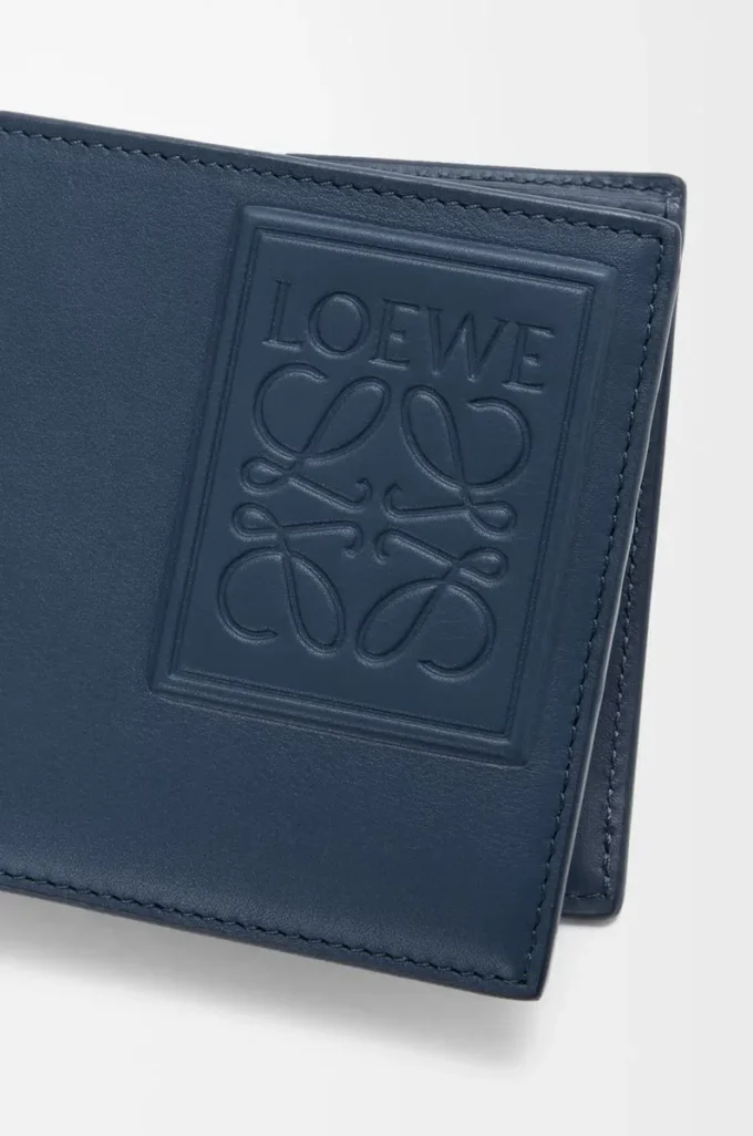 Bifold coin wallet in satin calfskin Indigo Dye Bifold coin wallet in satin calfskin Indigo Dye