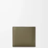 Bifold coin wallet in satin calfskin Khaki Green Bifold coin wallet in satin calfskin Khaki Green