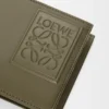 Bifold coin wallet in satin calfskin Khaki Green Bifold coin wallet in satin calfskin Khaki Green