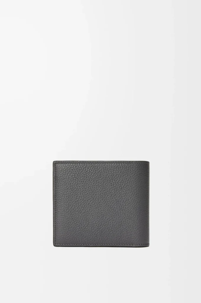 Bifold coin wallet in soft grained calfskin Anthracite Bifold coin wallet in soft grained calfskin Anthracite