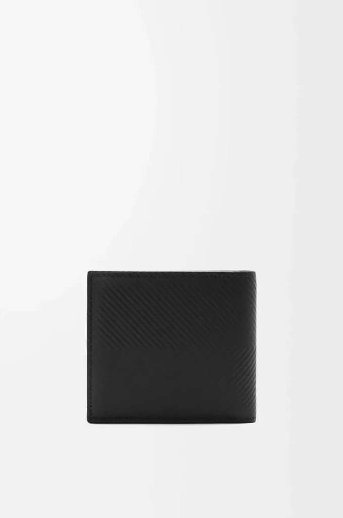 Bifold coin wallet in textured classic calfskin Black Bifold coin wallet in textured classic calfskin Black