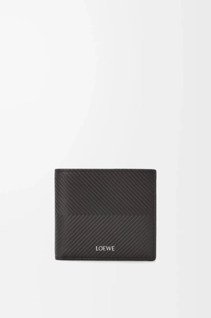 Bifold coin wallet in textured classic calfskin Dark Grey Bifold coin wallet in textured classic calfskin Dark Grey